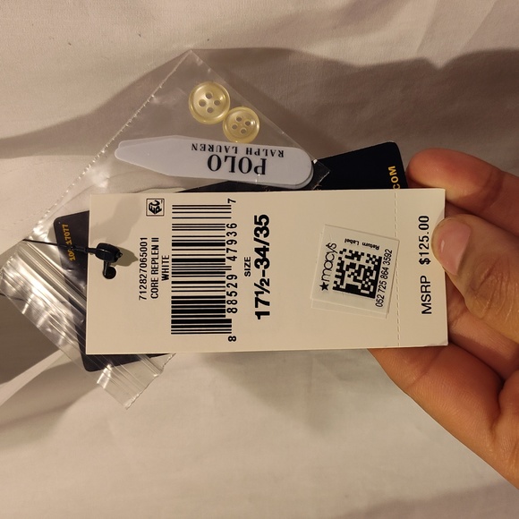 Mens polo white classic fit 17 1/2 xl - Picture 3 of 5